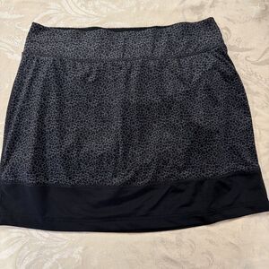 Columbia Whispering Lakes Skort Skirt Women L Black Gray Athletic Outdoor